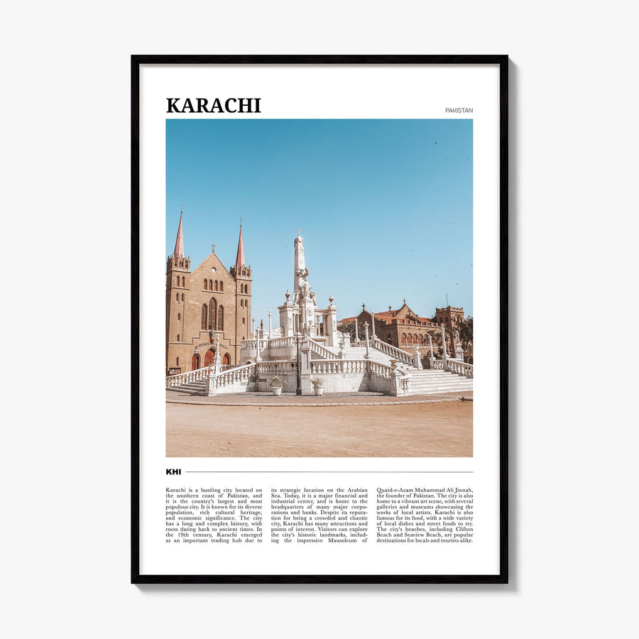 Karachi Travel No 1 Poster, framed poster mockup