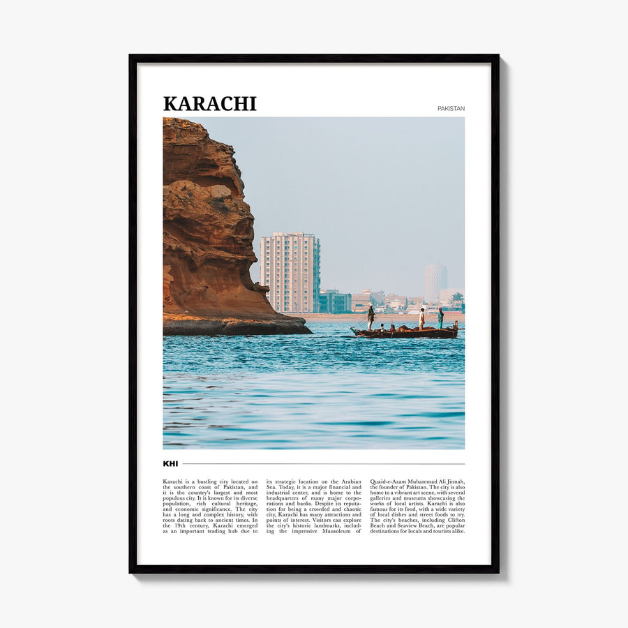 Karachi Travel No 2 Poster, framed poster mockup