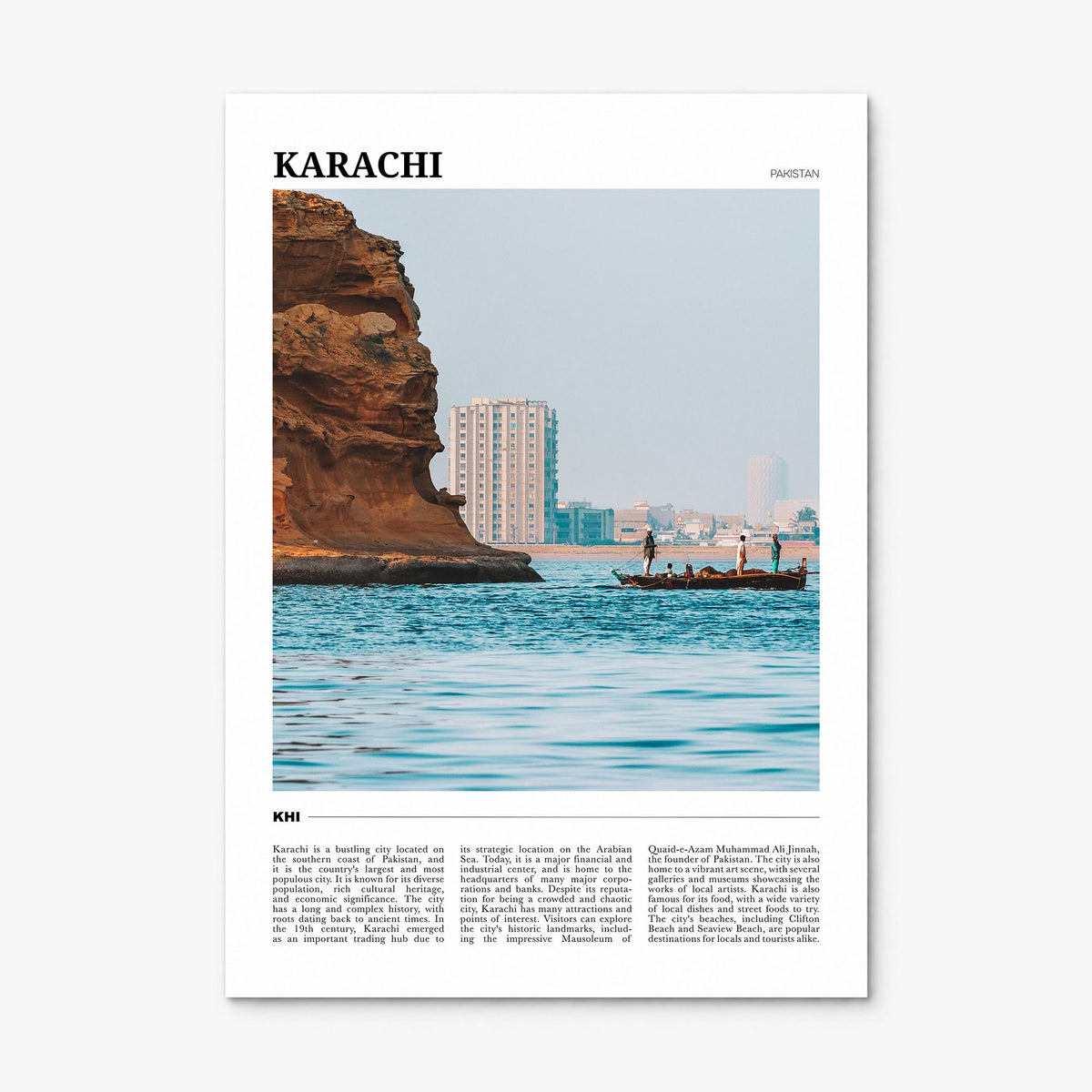Karachi Travel No 2 Poster, print only (unframed)