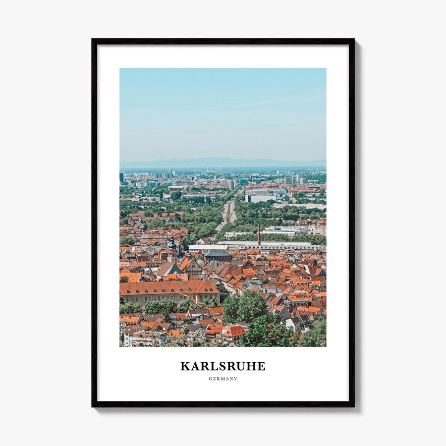 Karlsruhe Classic Poster, framed poster mockup