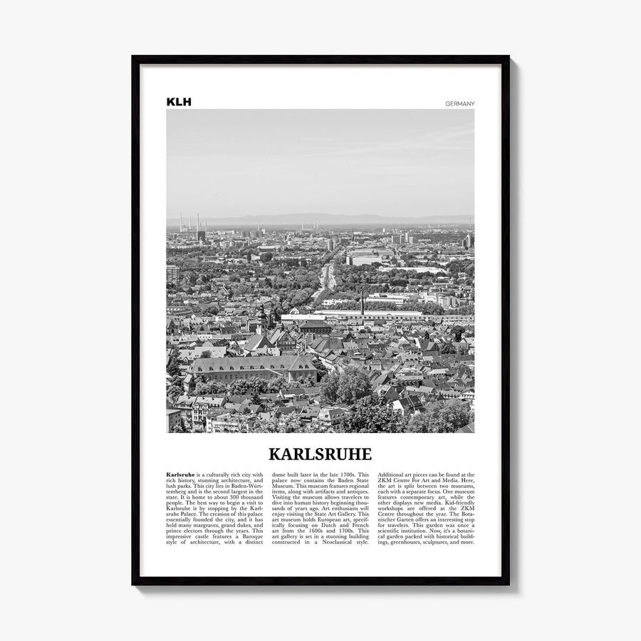 Karlsruhe Newspaper Poster, framed poster mockup