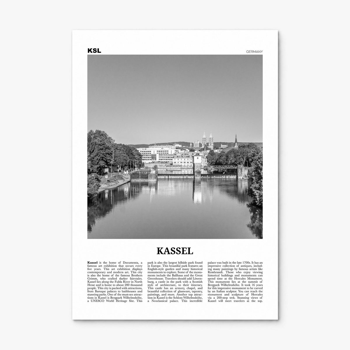 Kassel Newspaper Poster, print only (unframed)