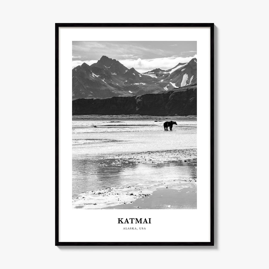 Katmai National Park Classic Poster, framed poster mockup