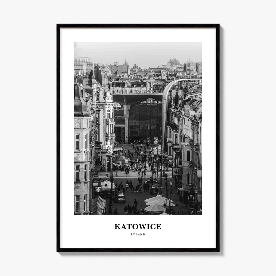 Katowice Classic Poster, framed poster mockup