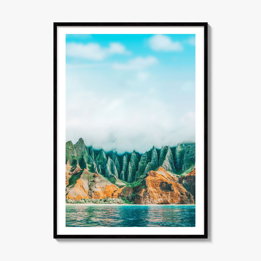 Kauai Photo No 1 Poster, framed poster mockup, white border