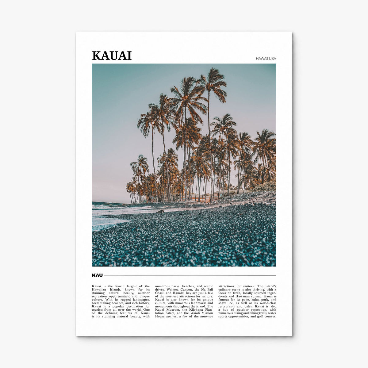 Kauai Travel No 1 Poster, print only (unframed)
