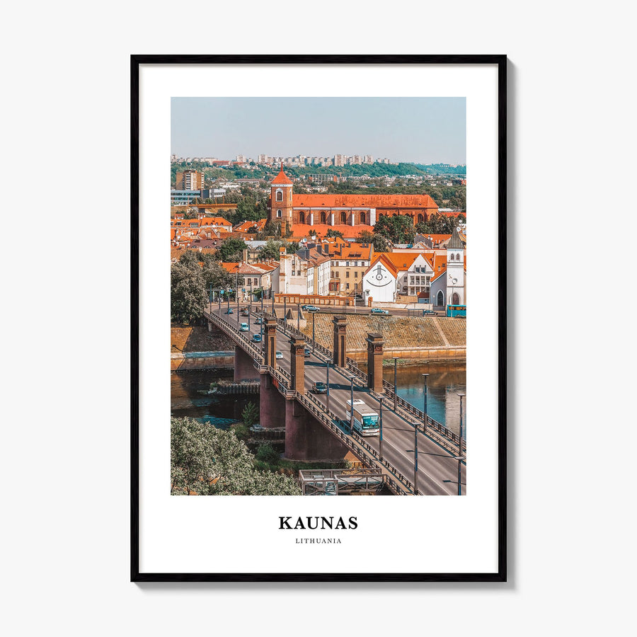 Kaunas Classic Poster, framed poster mockup