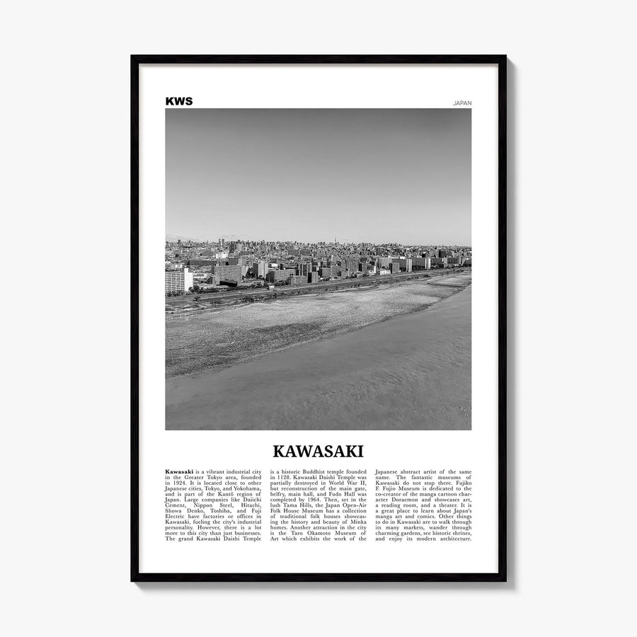 Kawasaki Newspaper Poster, framed poster mockup