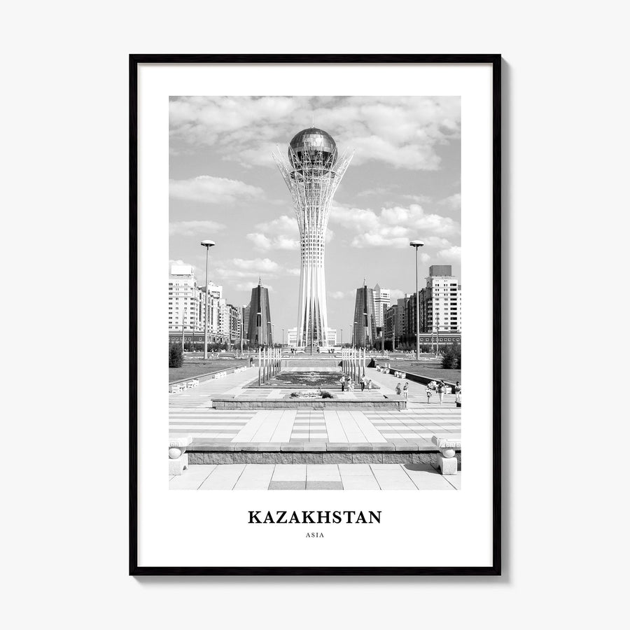 Kazakhstan Classic Poster, framed poster mockup