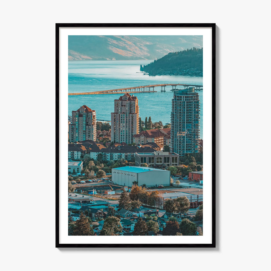 Kelowna Photo Poster, framed poster mockup, white border