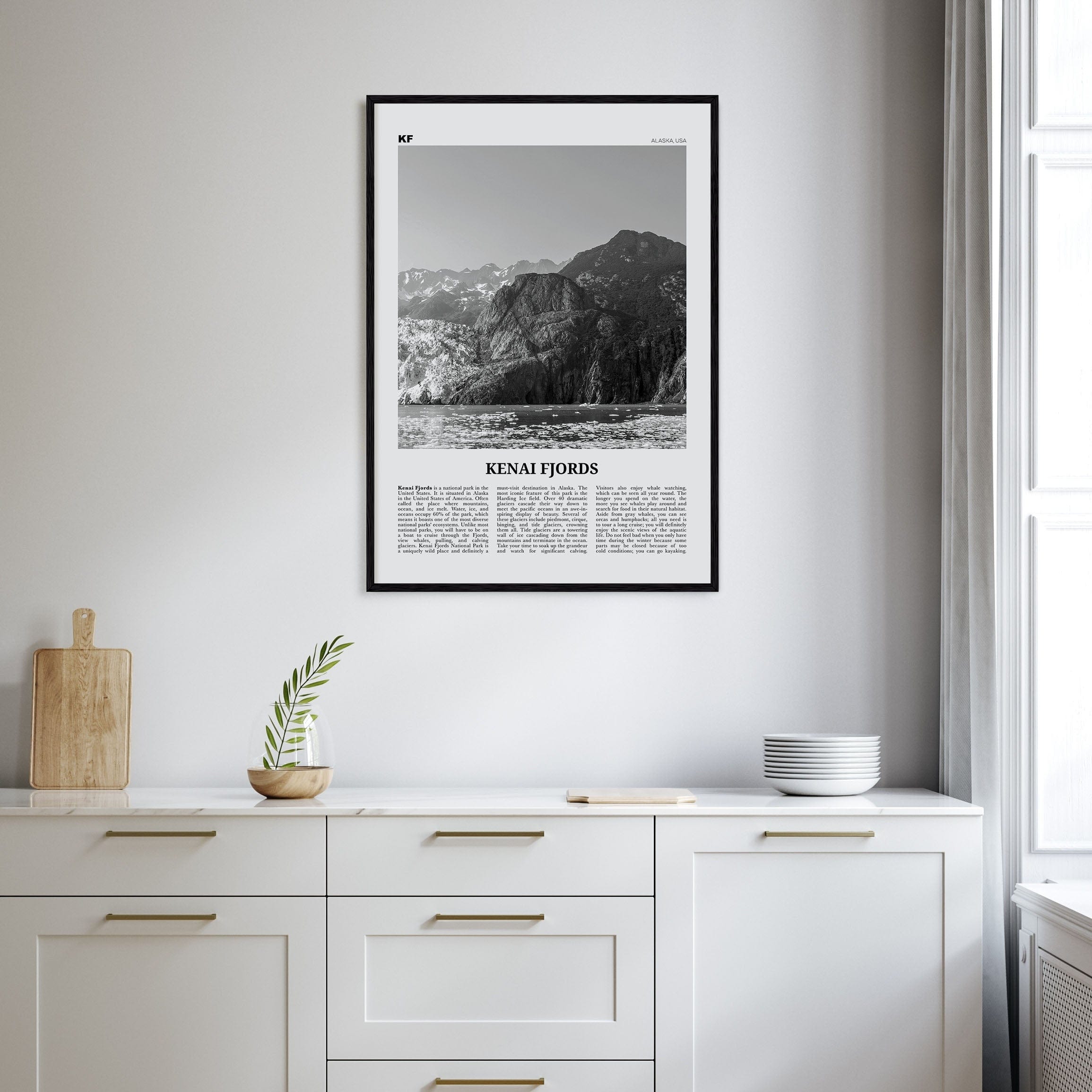 Kenai Fjords National Park Poster Nbourhood Travel B&W Poster