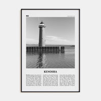 Kenosha Poster None / 8x12 in Nbourhood Travel B&W Poster