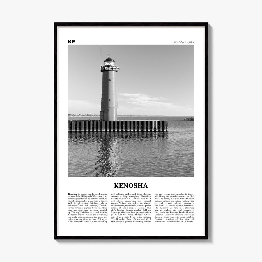 Kenosha Newspaper Poster, framed poster mockup