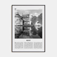 Kent Poster None / 8x12 in Nbourhood Travel B&W Poster