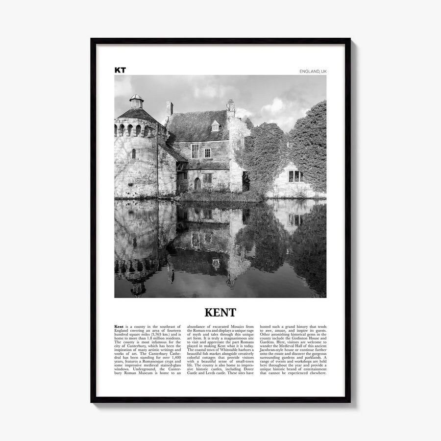 Kent Newspaper Poster, framed poster mockup