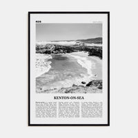 Kenton-on-Sea Poster Black Wood / 8x12 in Nbourhood Travel B&W Poster