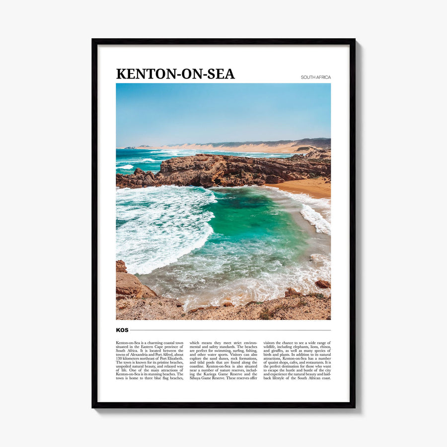 Kenton-on-Sea Travel Poster, framed poster mockup