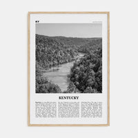 Kentucky No 1 Poster Natural Wood / 8x12 in Nbourhood Travel B&W Poster