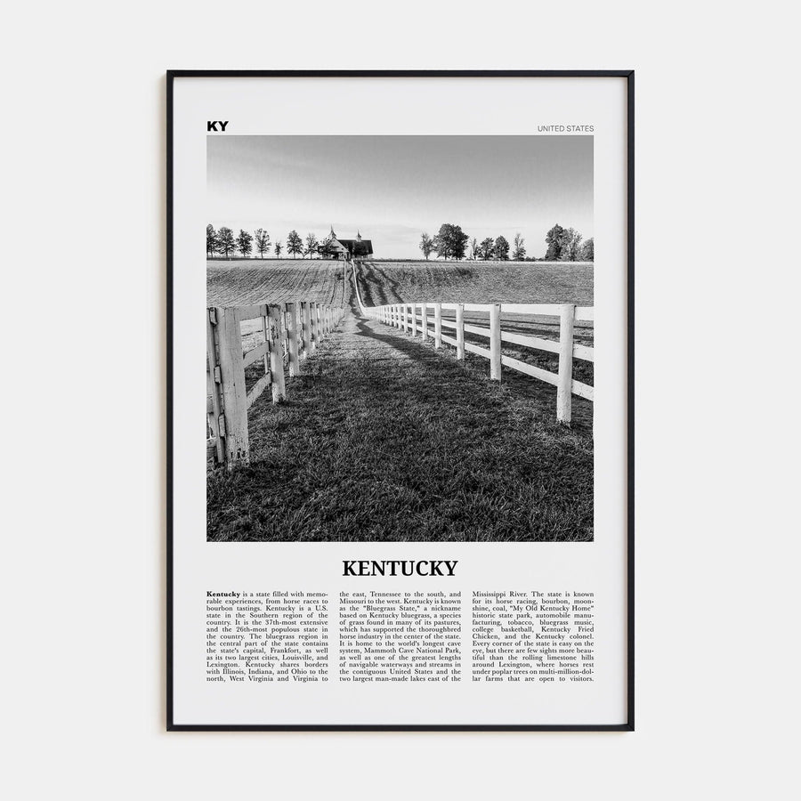 Kentucky No 2 Poster None / 8x12 in Nbourhood Travel B&W Poster