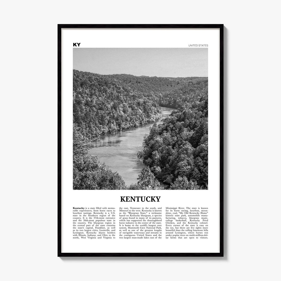 Kentucky Newspaper No 1 Poster, framed poster mockup