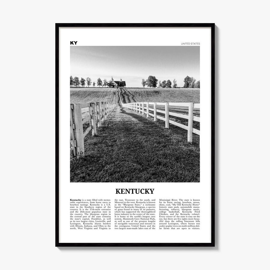 Kentucky Newspaper No 2 Poster, framed poster mockup