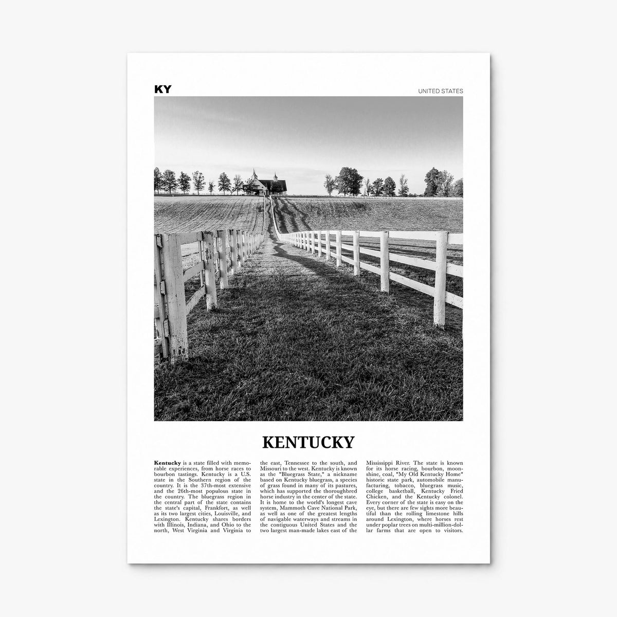 Kentucky Newspaper No 2 Poster, print only (unframed)