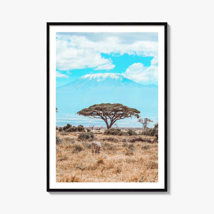 Kenya colorful photo poster of Africa – vertical wall art, unframed print shown in interior mockup