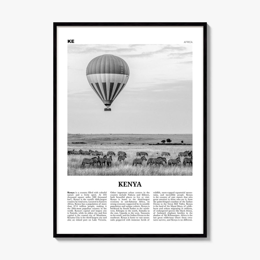 Kenya Newspaper Poster, framed poster mockup