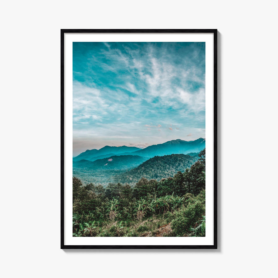 Kerala colorful photo poster of India – vertical wall art, unframed print shown in interior mockup