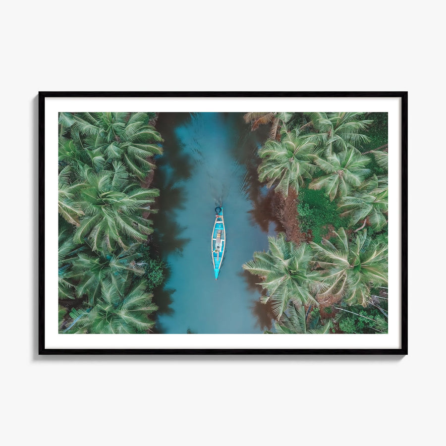 Kerala Photo Poster, framed poster mockup, white border