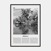 Kerala Poster Black Wood / 8x12 in Nbourhood Travel B&W Poster