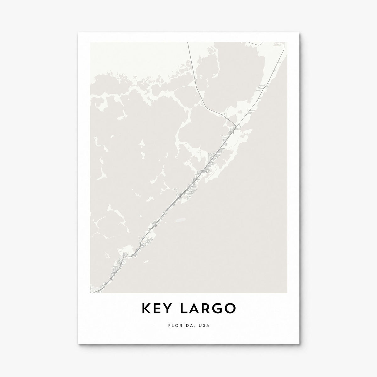 Key Largo Map Poster, print only (unframed)