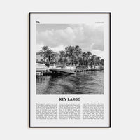 Key Largo Poster None / 8x12 in Nbourhood Travel B&W Poster