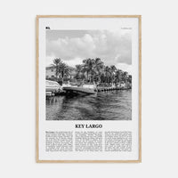 Key Largo Poster Natural Wood / 8x12 in Nbourhood Travel B&W Poster