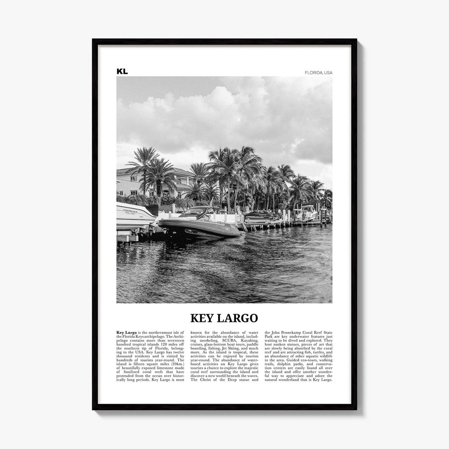 Key Largo Newspaper Poster, framed poster mockup