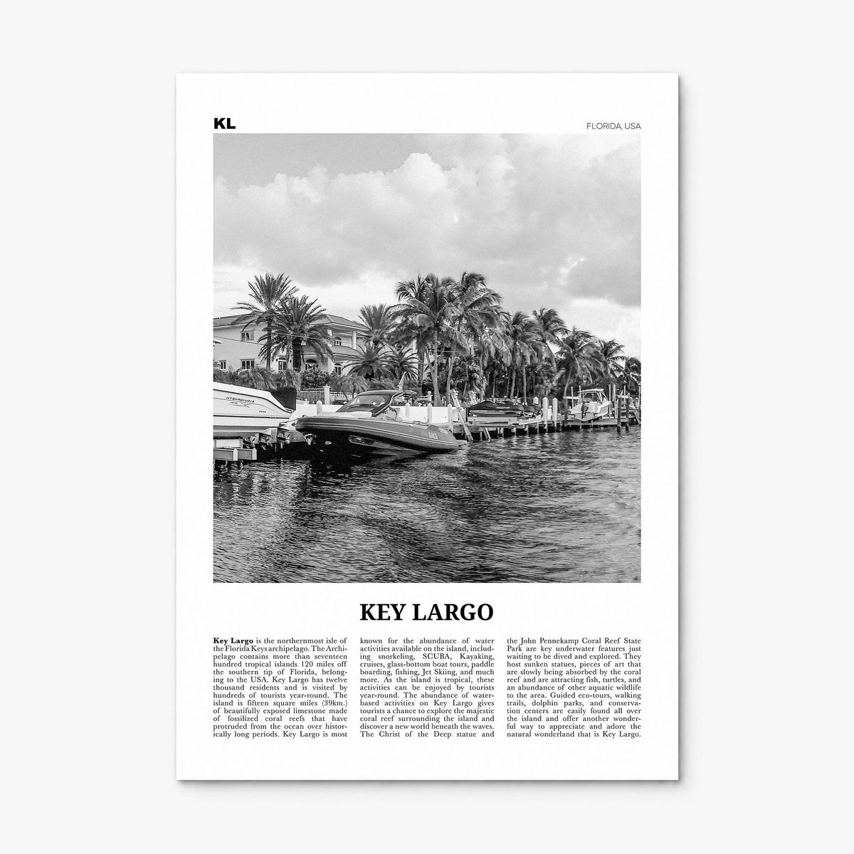 Key Largo Newspaper Poster, print only (unframed)