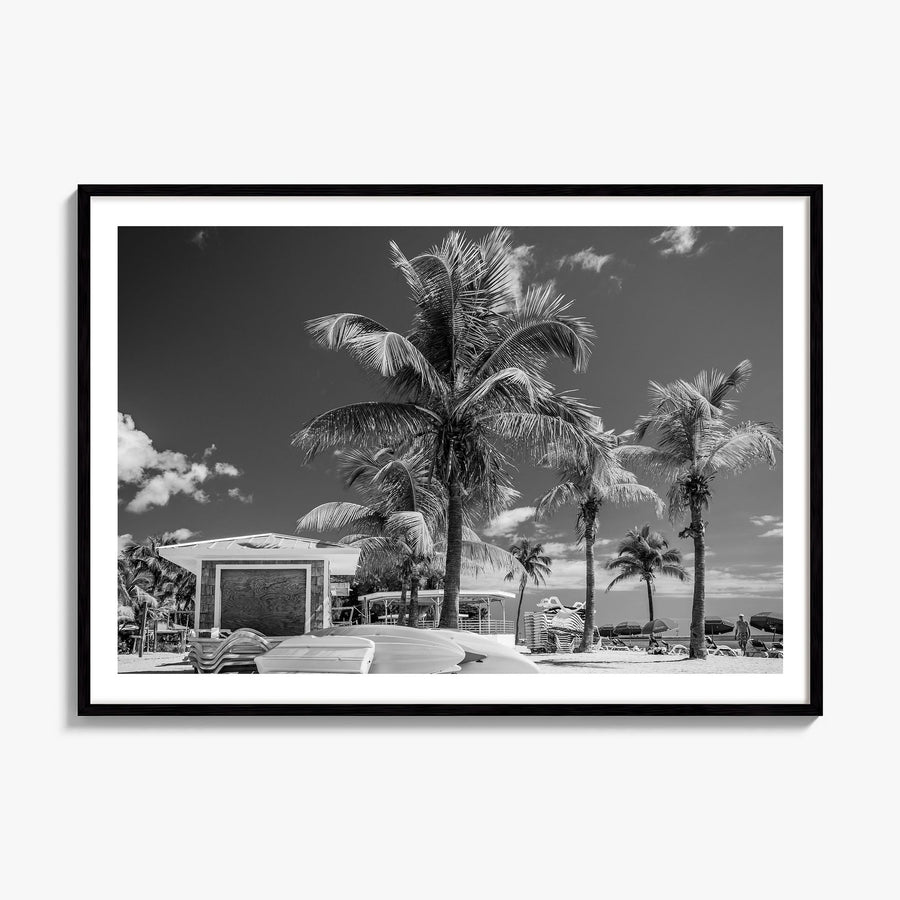 Key West Photo Poster, framed poster mockup, white border