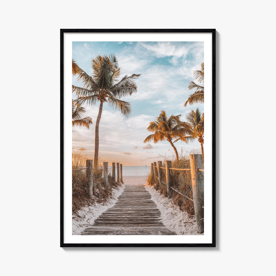 Key West no. 1 colorful photo poster of Florida, USA – vertical wall art, unframed print shown in interior mockup