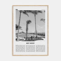 Key West No 1 Poster Natural Wood / 8x12 in Nbourhood Travel B&W Poster