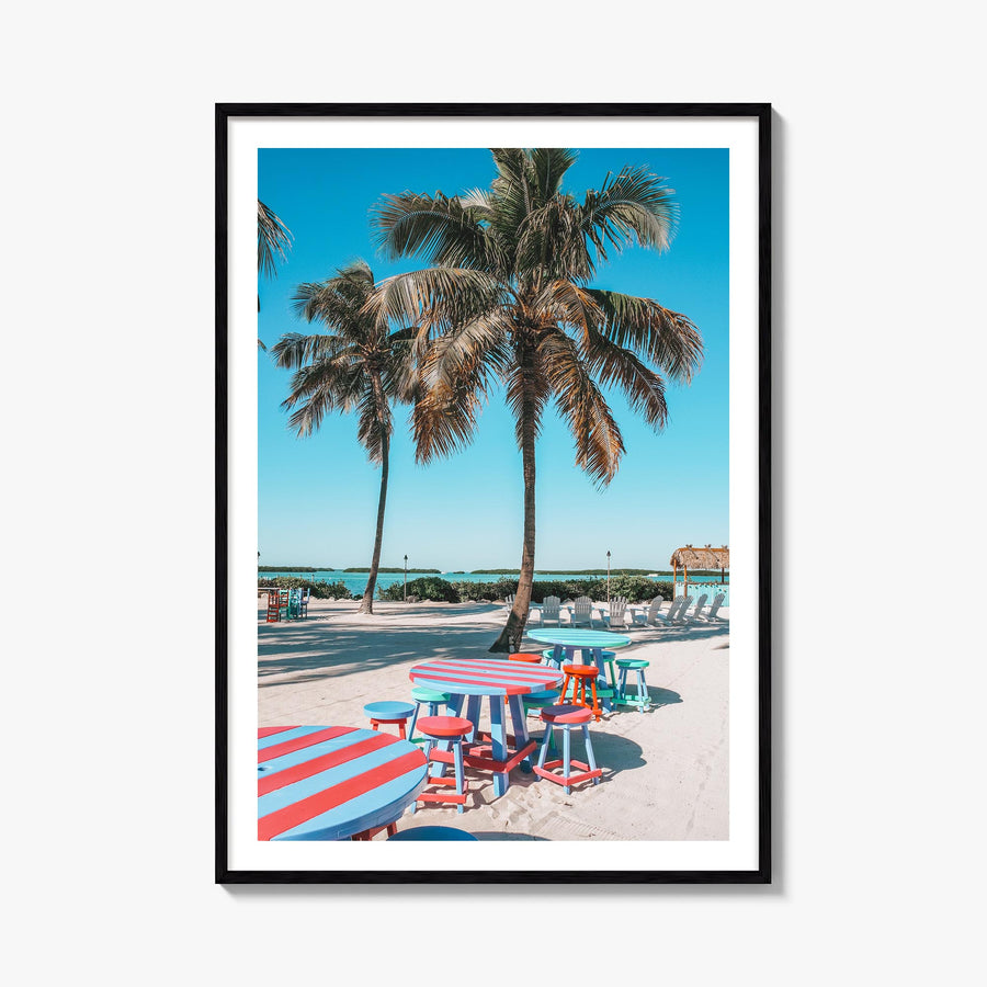 Key West no. 2 colorful photo poster of Florida, USA – vertical wall art, unframed print shown in interior mockup