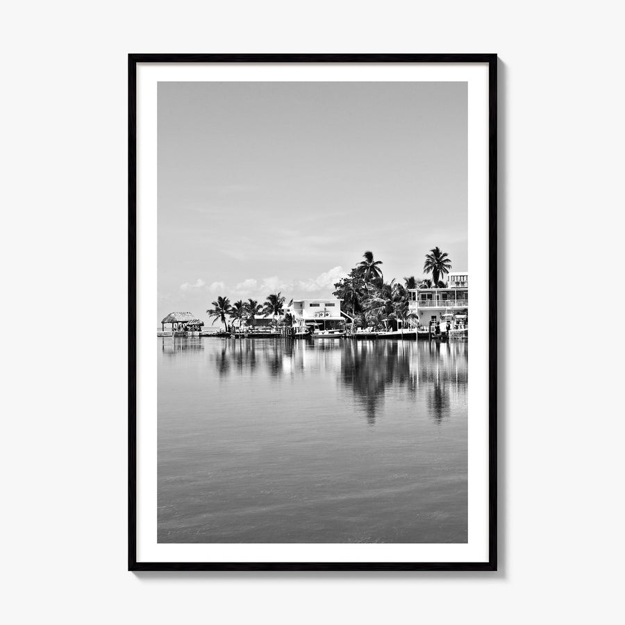 Key West Photo Poster, framed poster mockup, white border