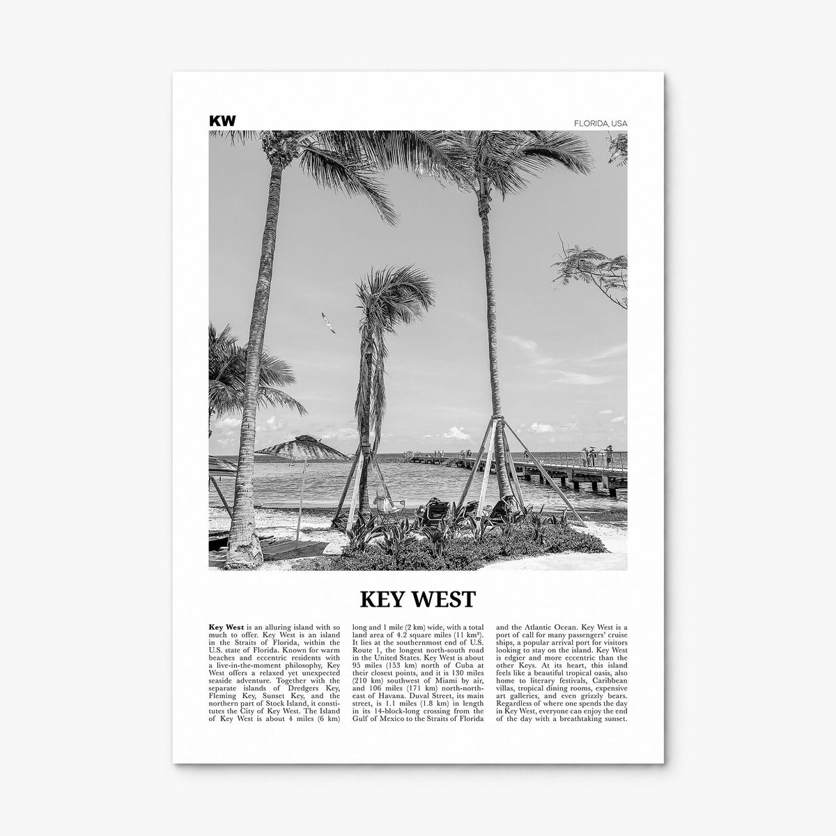 Key West Newspaper No 1 Poster, print only (unframed)