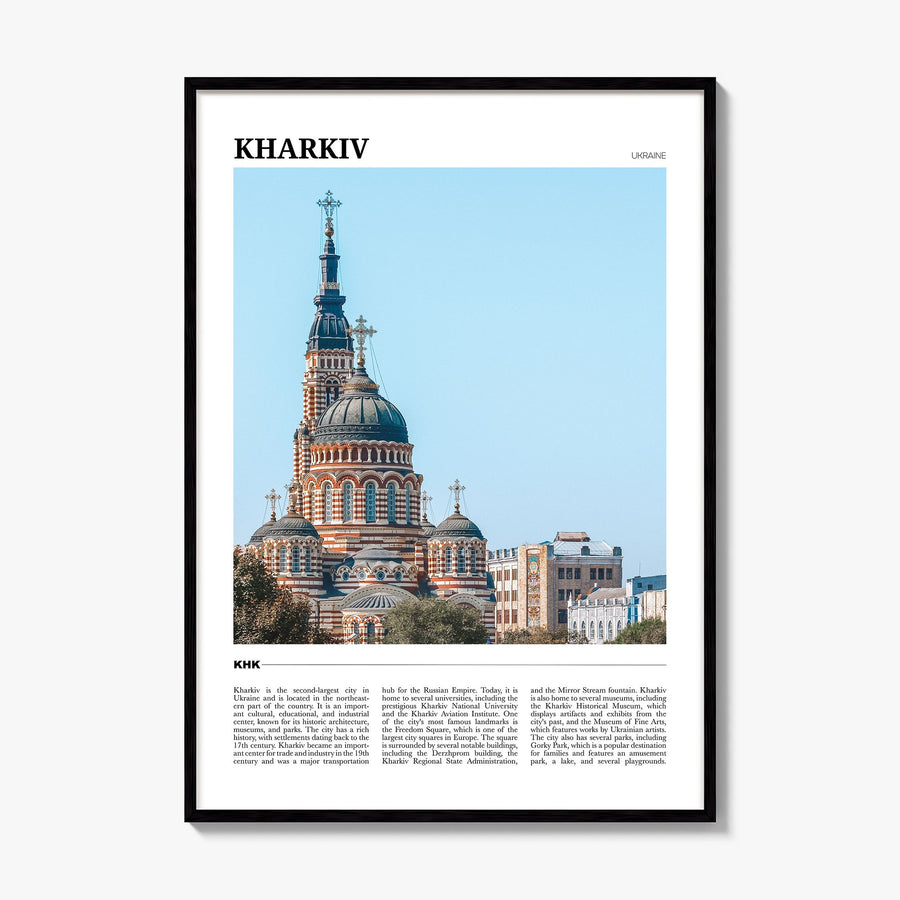 Kharkiv Travel Poster, framed poster mockup
