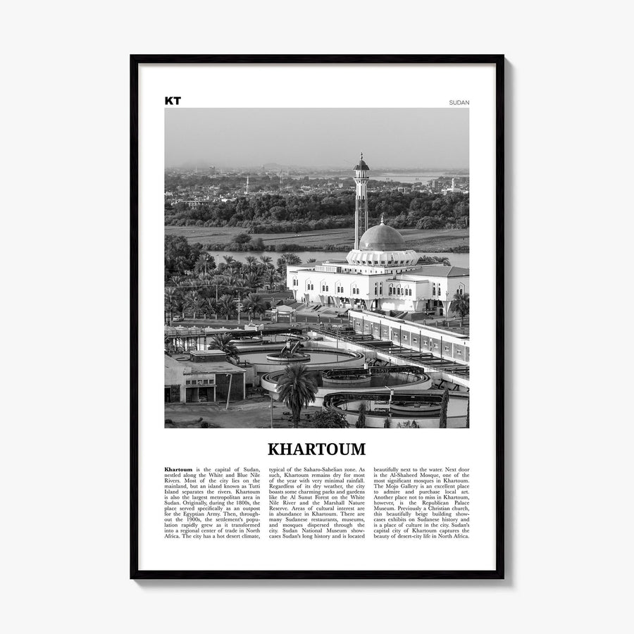 Khartoum Newspaper Poster, framed poster mockup