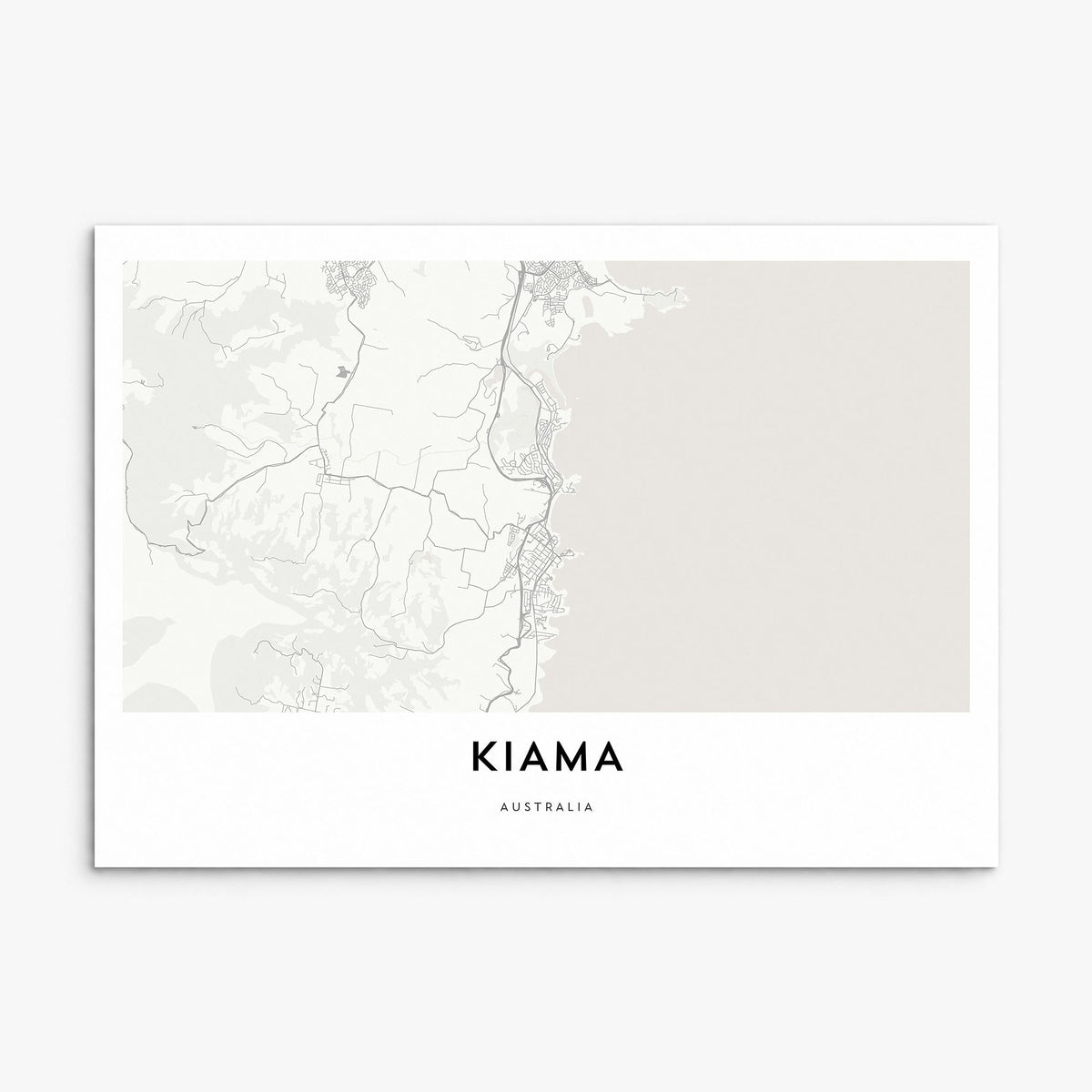 Kiama Map Poster, print only (unframed)