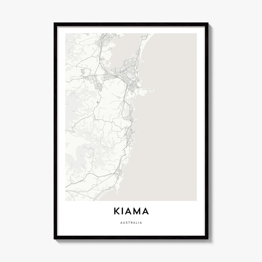 Kiama Map Poster, framed poster mockup