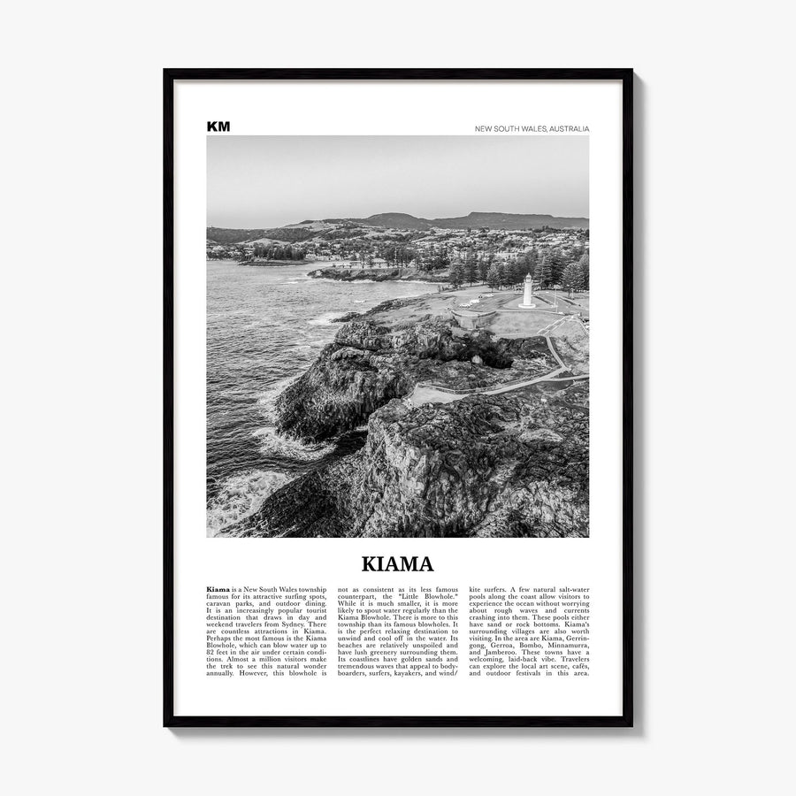 Kiama Newspaper Poster, framed poster mockup