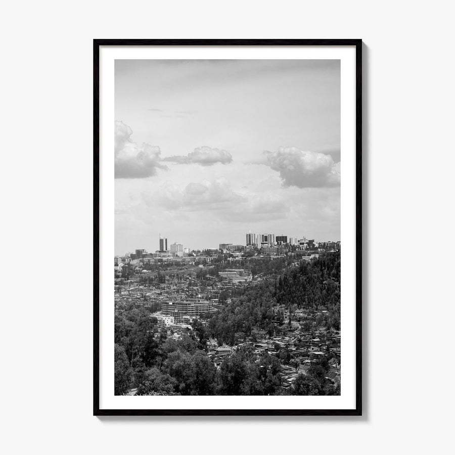 Kigali Photo Poster, framed poster mockup, white border