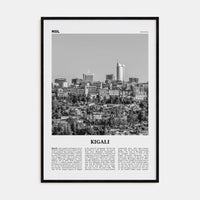 Kigali Poster Black Wood / 8x12 in Nbourhood Travel B&W Poster