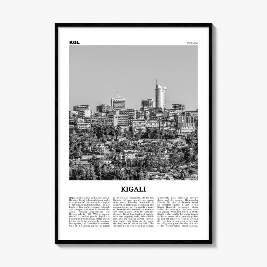 Kigali Newspaper Poster, framed poster mockup